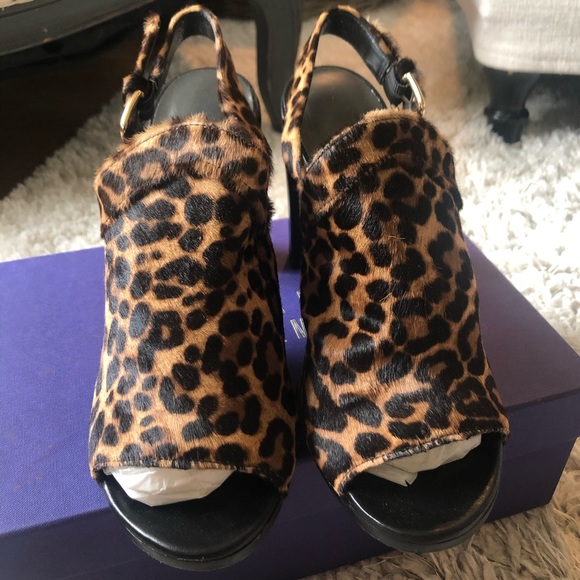 Stuart Weitzman liner chocolate cheetah heels 9.5 - Picture 3 of 6